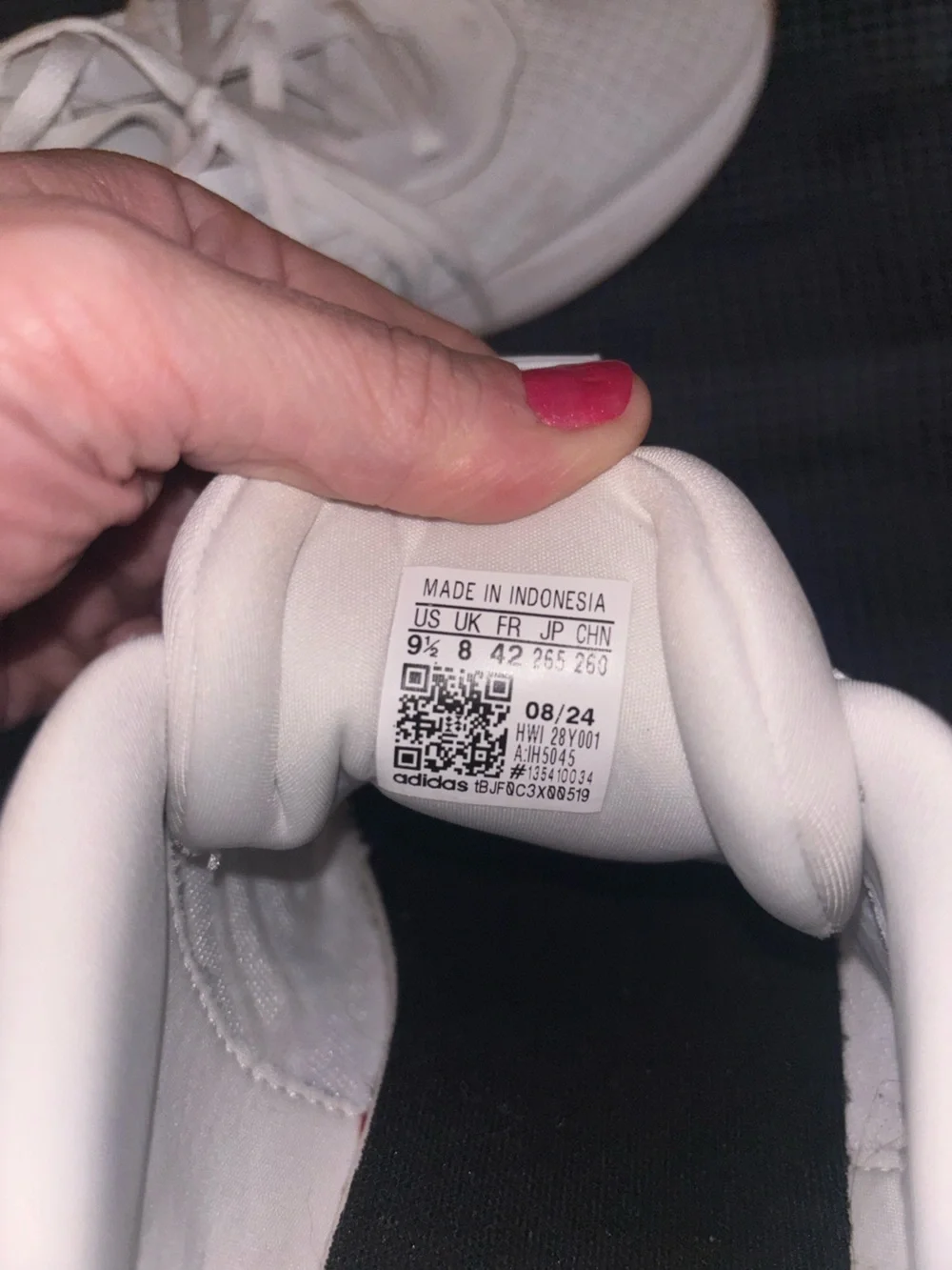adidas White Sneakers with Gum Rubber Outsole